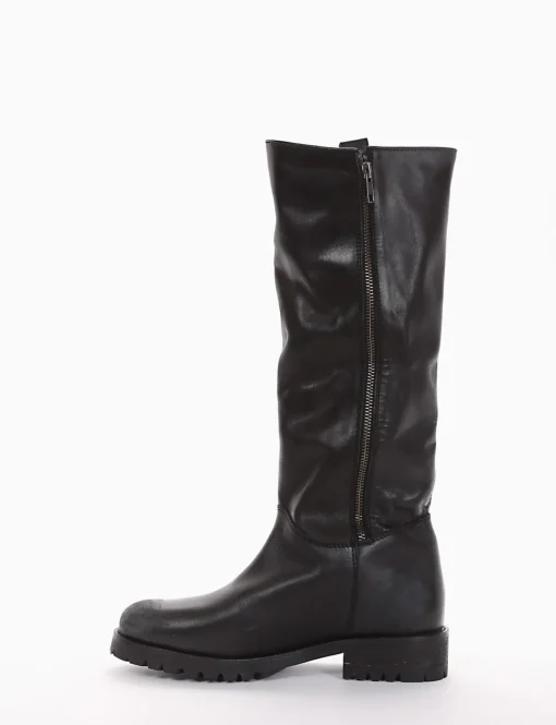 stivale tacco 2 cm nero
