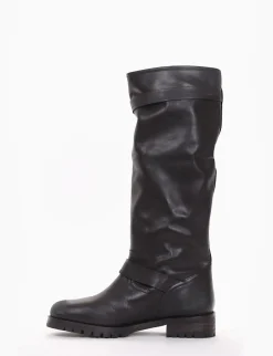 stivale tacco 2 cm nero