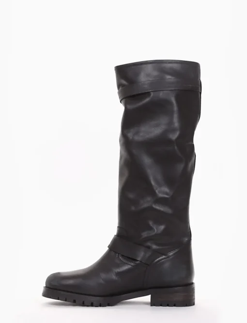 stivale tacco 2 cm nero
