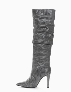 stivale tacco 10 cm nero