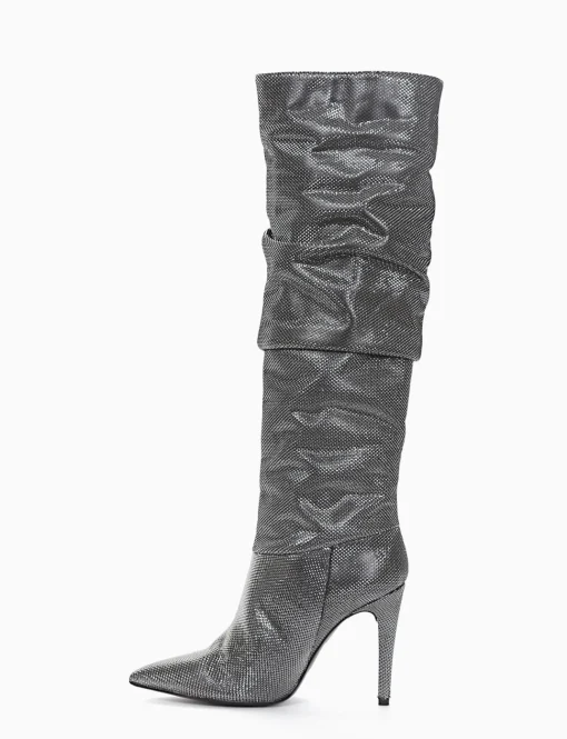 stivale tacco 10 cm nero