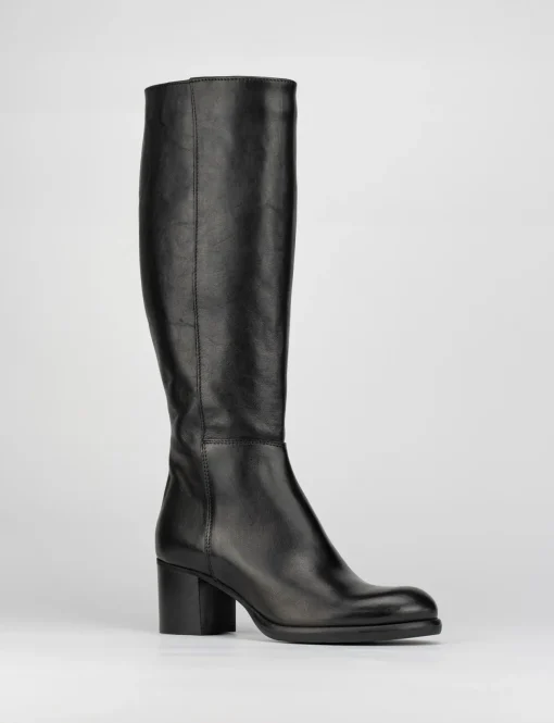 Stivale tacco 5 cm nero