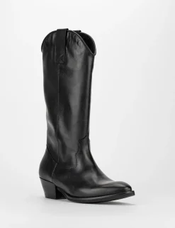 Stivale tacco 3 cm nero