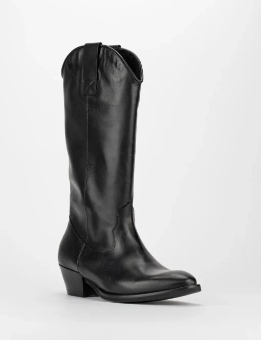 Stivale tacco 3 cm nero