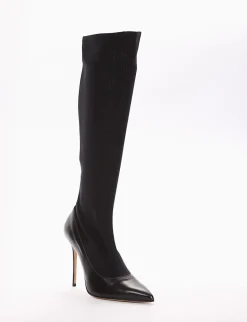 stivale tacco 10 cm nero