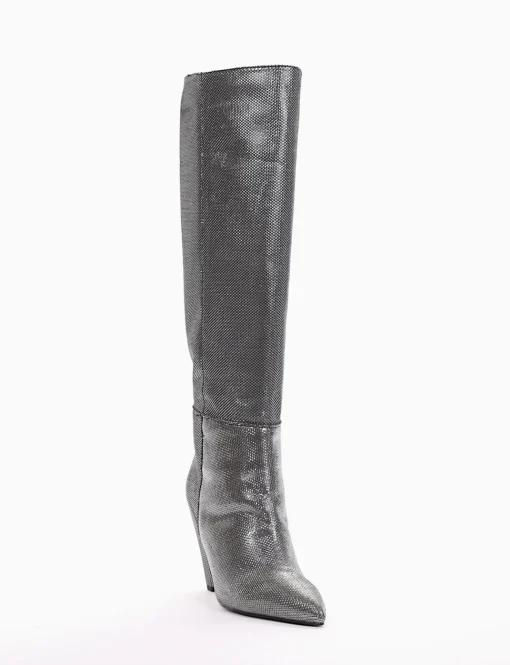 stivale tacco 9 cm nero