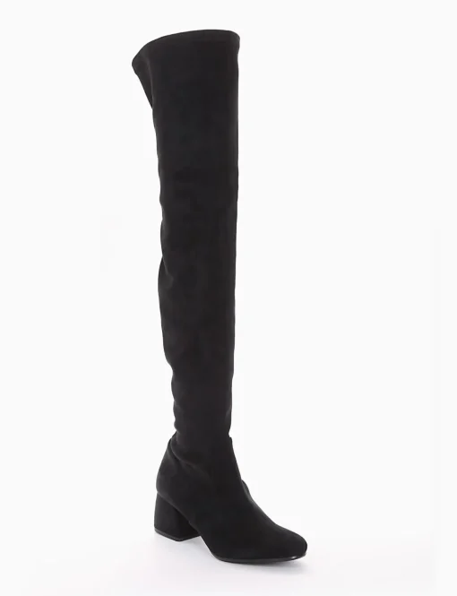 stivale tacco 5 cm nero