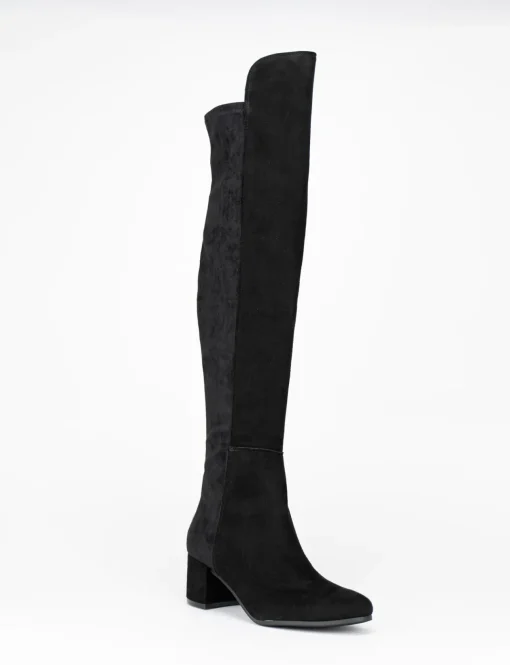 Stivale tacco 5 cm nero