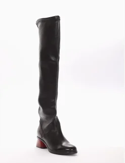 stivale tacco 4 cm nero