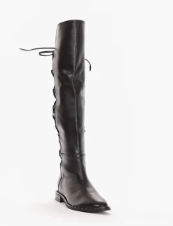 Stivale tacco 2 cm nero