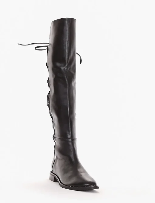 Stivale tacco 2 cm nero