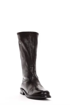 stivale tacco 2 cm nero