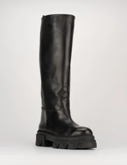 Stivale tacco 2 cm nero