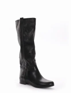 stivale tacco 2 cm nero
