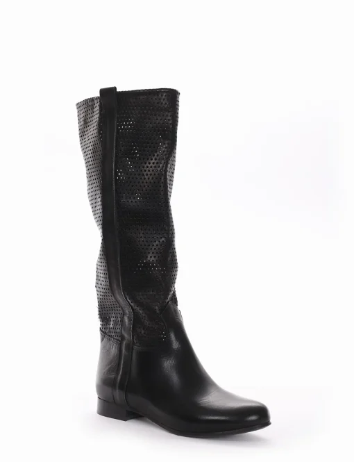 stivale tacco 2 cm nero