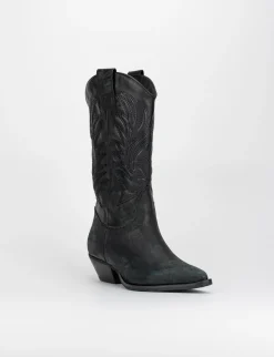 Stivale tacco 3 cm nero