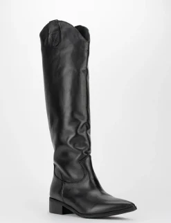 Stivale tacco 5 cm nero