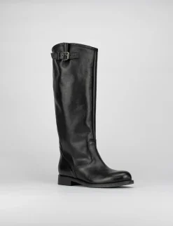 Stivale tacco 2 cm nero