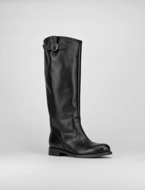 Stivale tacco 2 cm nero