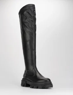 Stivale tacco 2 cm nero