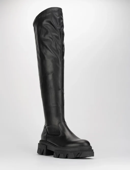 Stivale tacco 2 cm nero