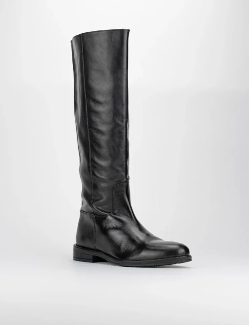 Stivale tacco 2 cm nero