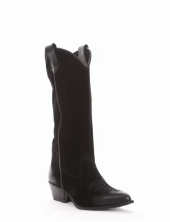 Stivale tacco 3 cm nero