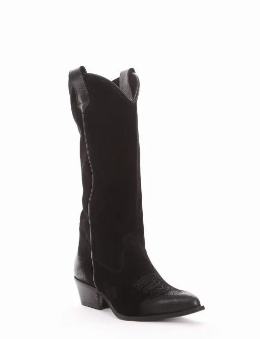Stivale tacco 3 cm nero
