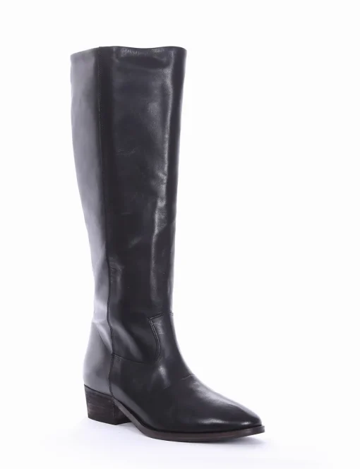 stivale tacco 2 cm nero