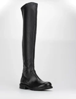 Stivale tacco 2 cm nero