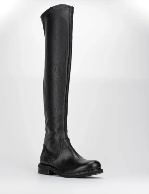 Stivale tacco 2 cm nero