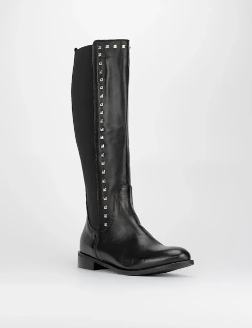 Stivale tacco 2 cm nero