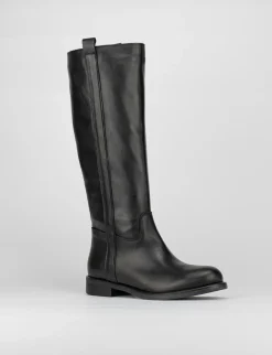 Stivale tacco 2 cm nero