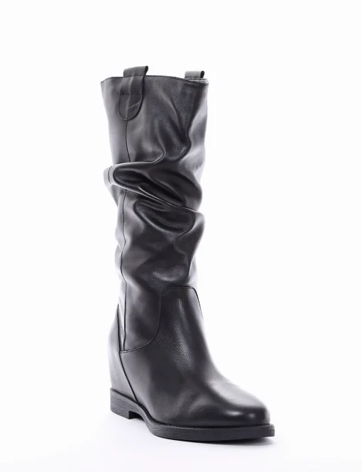 stivale tacco 2 cm nero