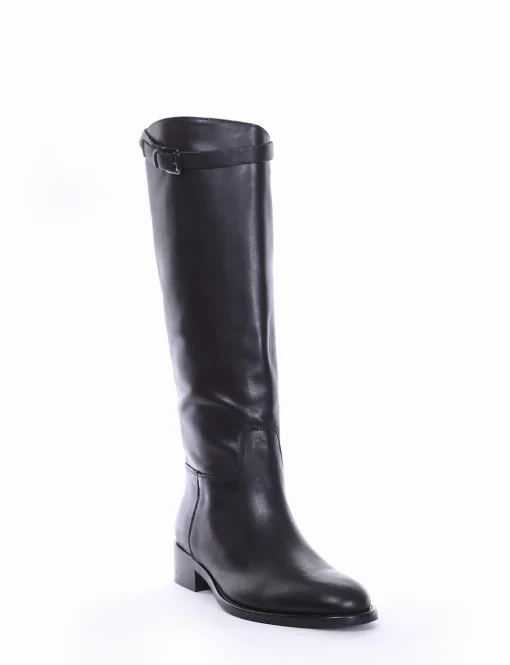 stivale tacco 2 cm nero