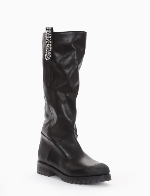 stivale tacco 2 cm nero