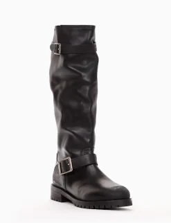 stivale tacco 2 cm nero