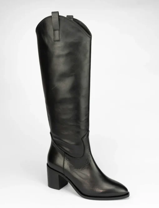 Stivale tacco 6 cm nero