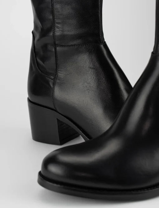 stivale tacco 5 cm nero