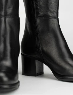 Stivale tacco 5 cm nero