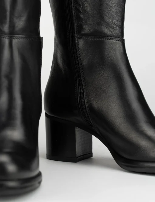 Stivale tacco 5 cm nero