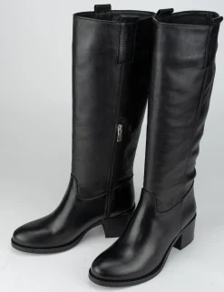 Stivale tacco 5 cm nero