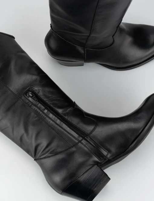 Stivale tacco 3 cm nero