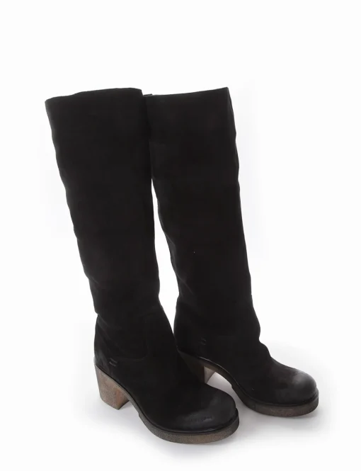 stivale tacco 5 cm nero