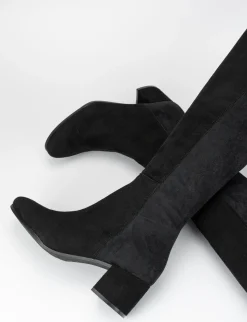 Stivale tacco 5 cm nero