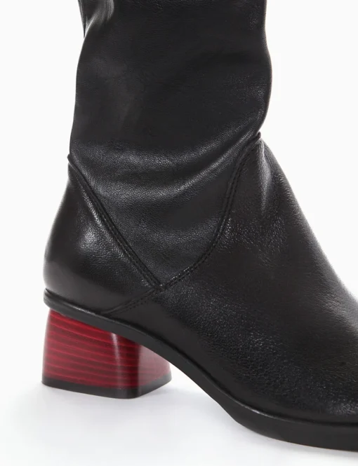 stivale tacco 4 cm nero