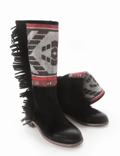stivale tacco 2 cm nero