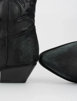 Stivale tacco 3 cm nero