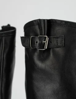 Stivale tacco 2 cm nero