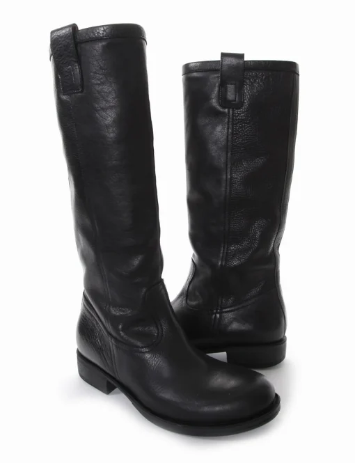stivale tacco 2 cm nero